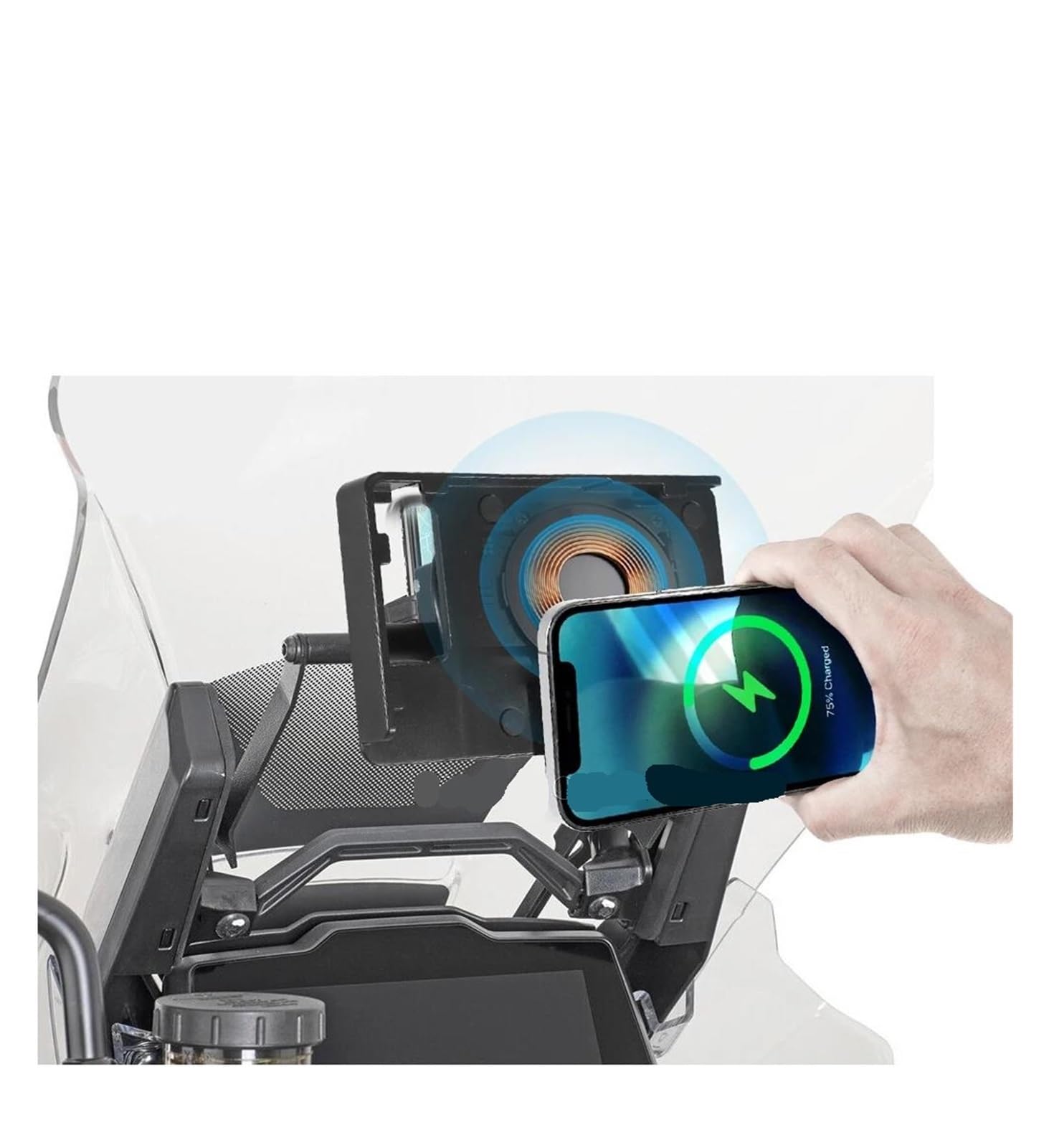 Motorcycle Mount Front GPS Per Tiger 1200GT 1200 GT Per EXPLORER 2022 Per RALLY Moto Supporto Per Smart Phone GPS Parabrezza Navigazione Bracke(Bar - 22mm)