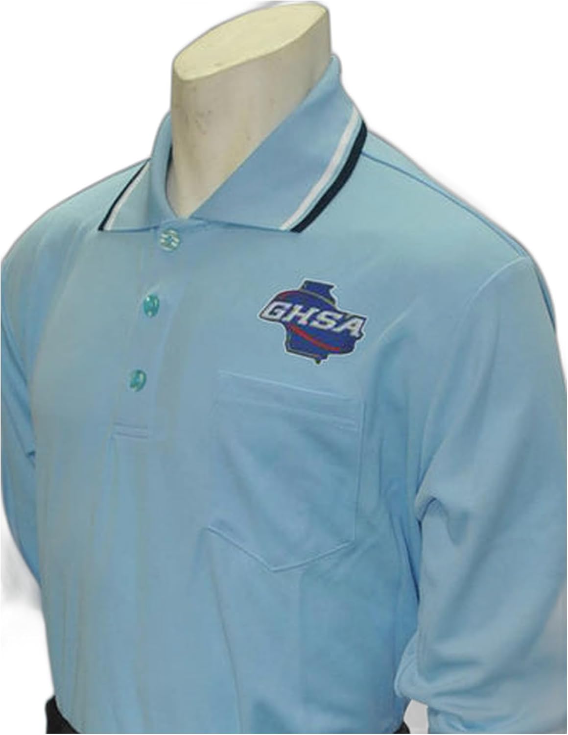 Smitty USA-301GA Georgia GHSA Logo Long Sleeve Umpire Shirt, Long Sleeve Performance Polyester Officiating Uniform