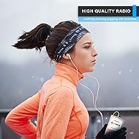 Vista 6 de Radio portátil AM FM, radio de bolsillo pequeño VNVGLUS con la mejor recepción, 2 pilas AAA, conector para auriculares, fácil de usar para caminar