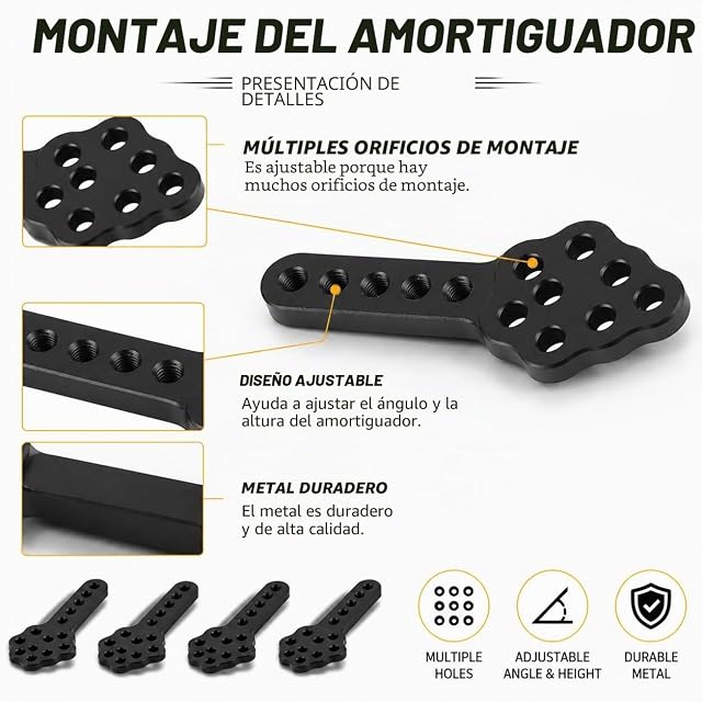 Foto 2 de 2 de Montaje de Amortiguadores para Coche RC, 4 Piezas (1/10 Escala)
