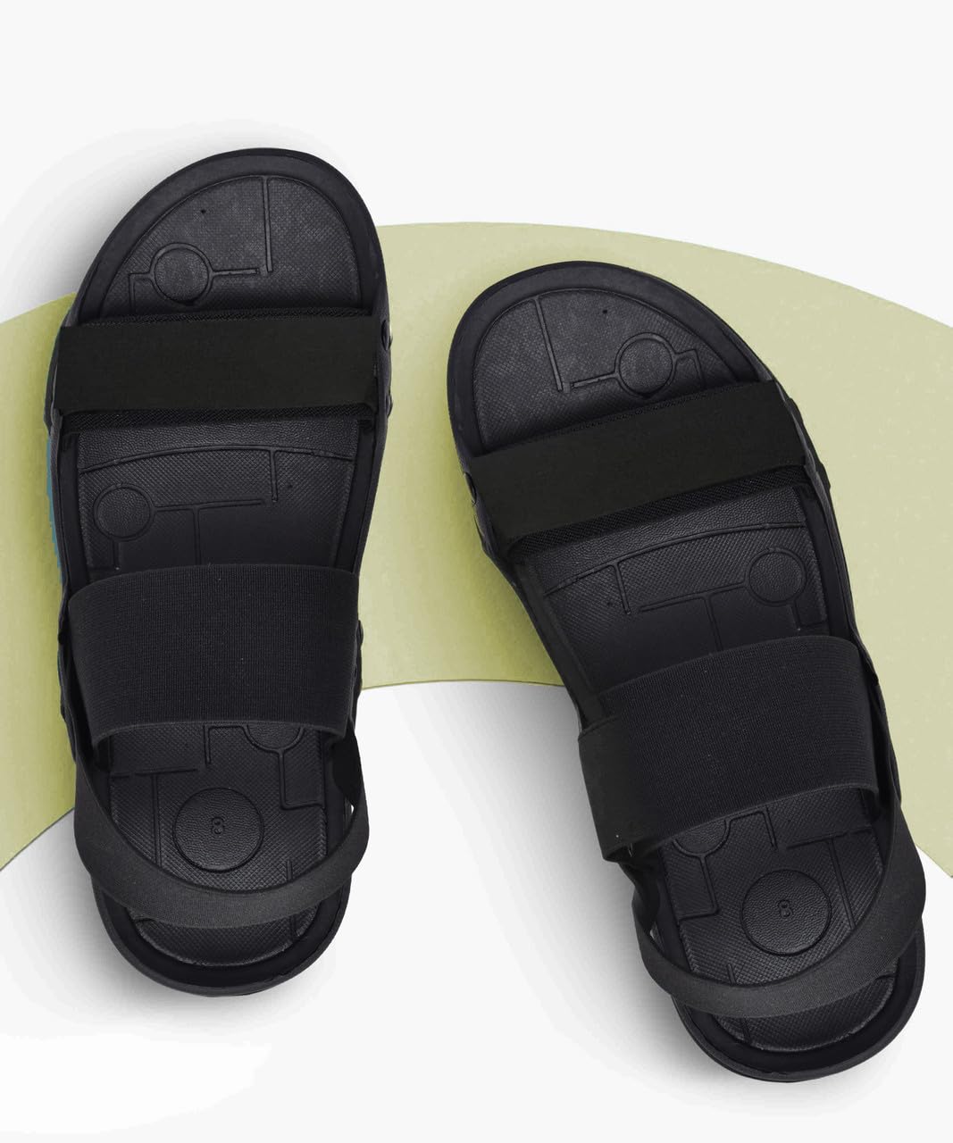 Men's Sport Sandals - Flexible Non-Slip Black Sandal with Adjustable Hook & Loop Strap, Open Toe Style Sandal for Outdoor, College, Work, and Casual Social Events-picture-10