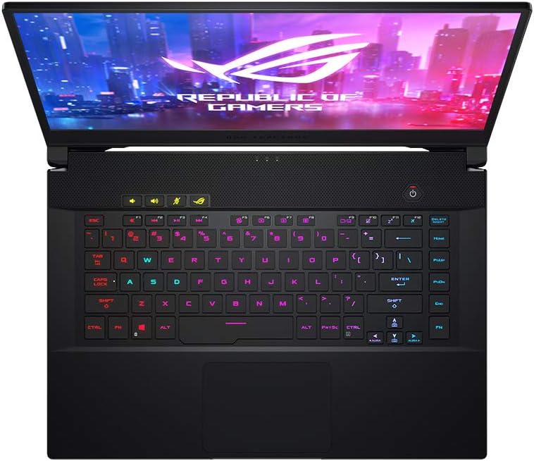ASUS ROG Zephyrus M Thin and Portable Gaming Laptop, 15.6” 144Hz Full HD IPS, NVIDIA GeForce GTX 1660 Ti, Intel Core i7-9750H, 16GB DDR4 RAM, 512B PCIe SSD, Per-Key RGB, Windows 10 Pro, GU502GU-XB74