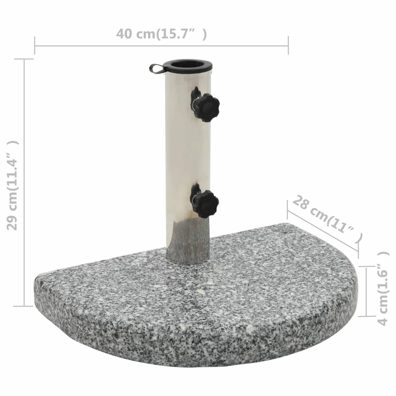 Socle de Parasol Granite Courbe 10 kg Gris,Pied De Parasol,Pied De Parasol Lourd,Pied De Parasol sur roulettes