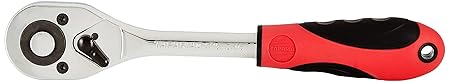 Taparia 1715 Steel 1/2 Square Drive Ratchet Handle (Red and Silver)