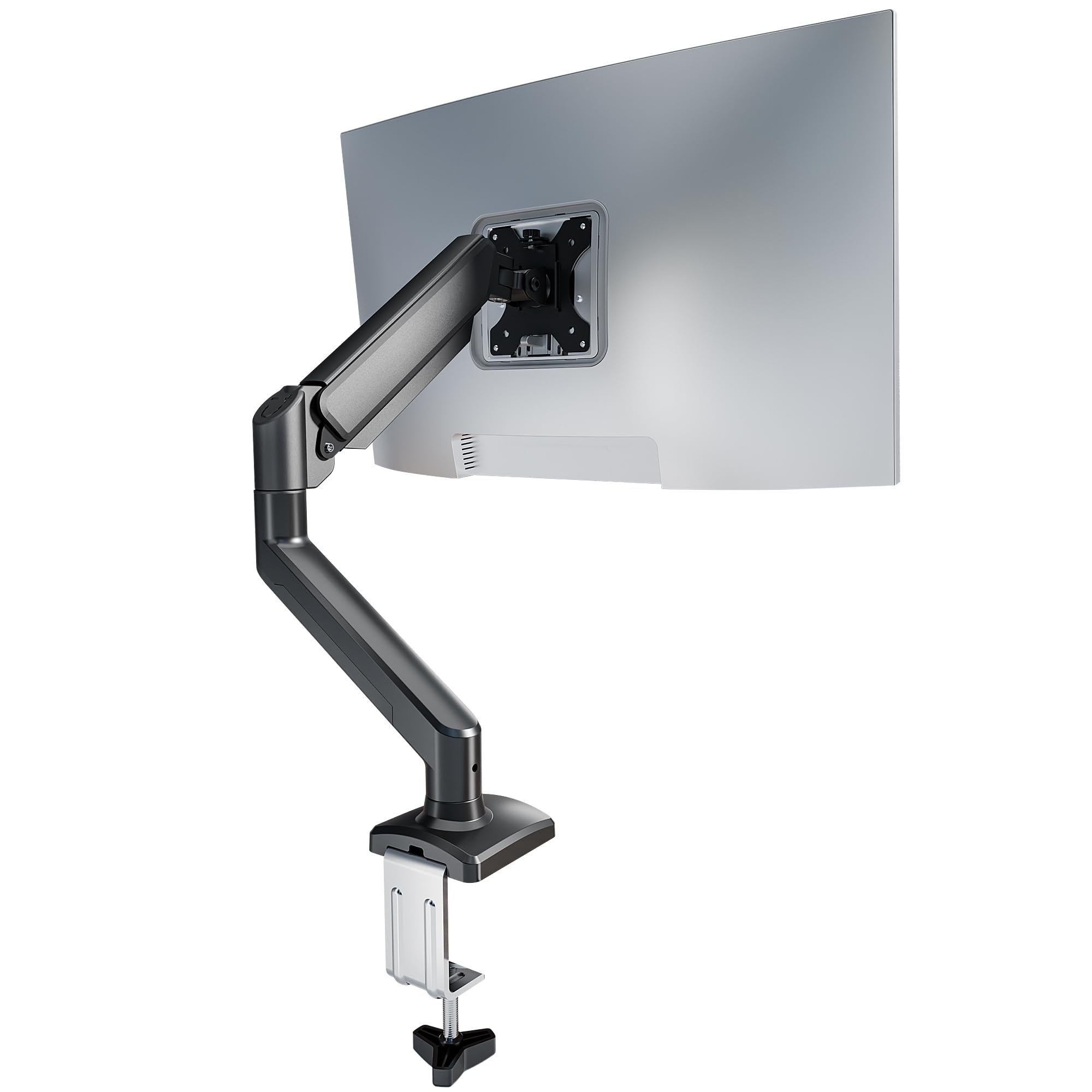 C-MOUNTS Single Monitor Desk Mount, Full Motion Adjustable for 13" to 32" Monitor, Heavy Duty Gas Spring Arm Holds 4.4 to 19.8 lbs, Max VESA 100x100mm