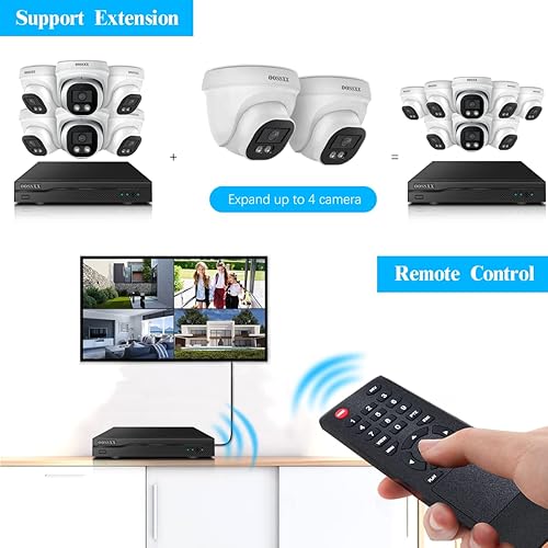 Miniatura 5 de (4K8.0 megapíxeles y ultra gran angular de 130) con sistema de cámara de seguridad para el hogar al aire libre PoE de audio, sistema de cámaras IP