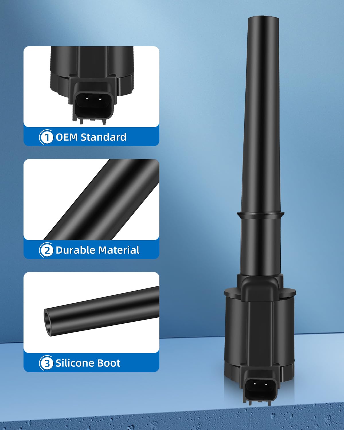 ECCPP Ignition Coil Coils&iridium Spark Plugs UF191 for Ford for Lincoln for Mustang for Continental Aviator Navigator 4.6L V8 set of 8