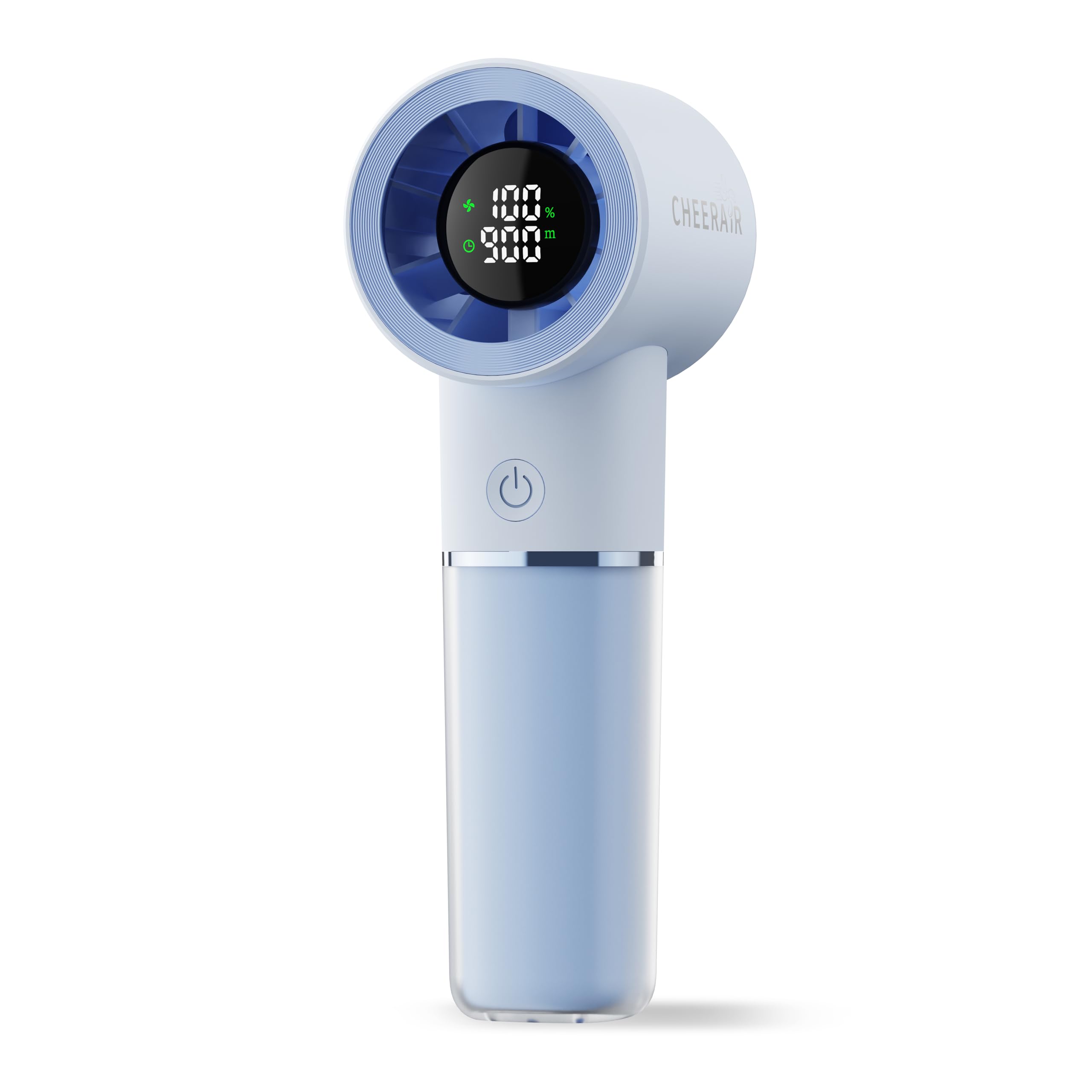 Cheerair Handheld Portable Fan, 6-Speed Powerful Mini Personal Fan, Rechargeable 5000mAh Battery with Up to 15 Hours Runtime, Pocket Turbo Fan with Smart LED Display, Ideal for Travel, Camping, Makeup