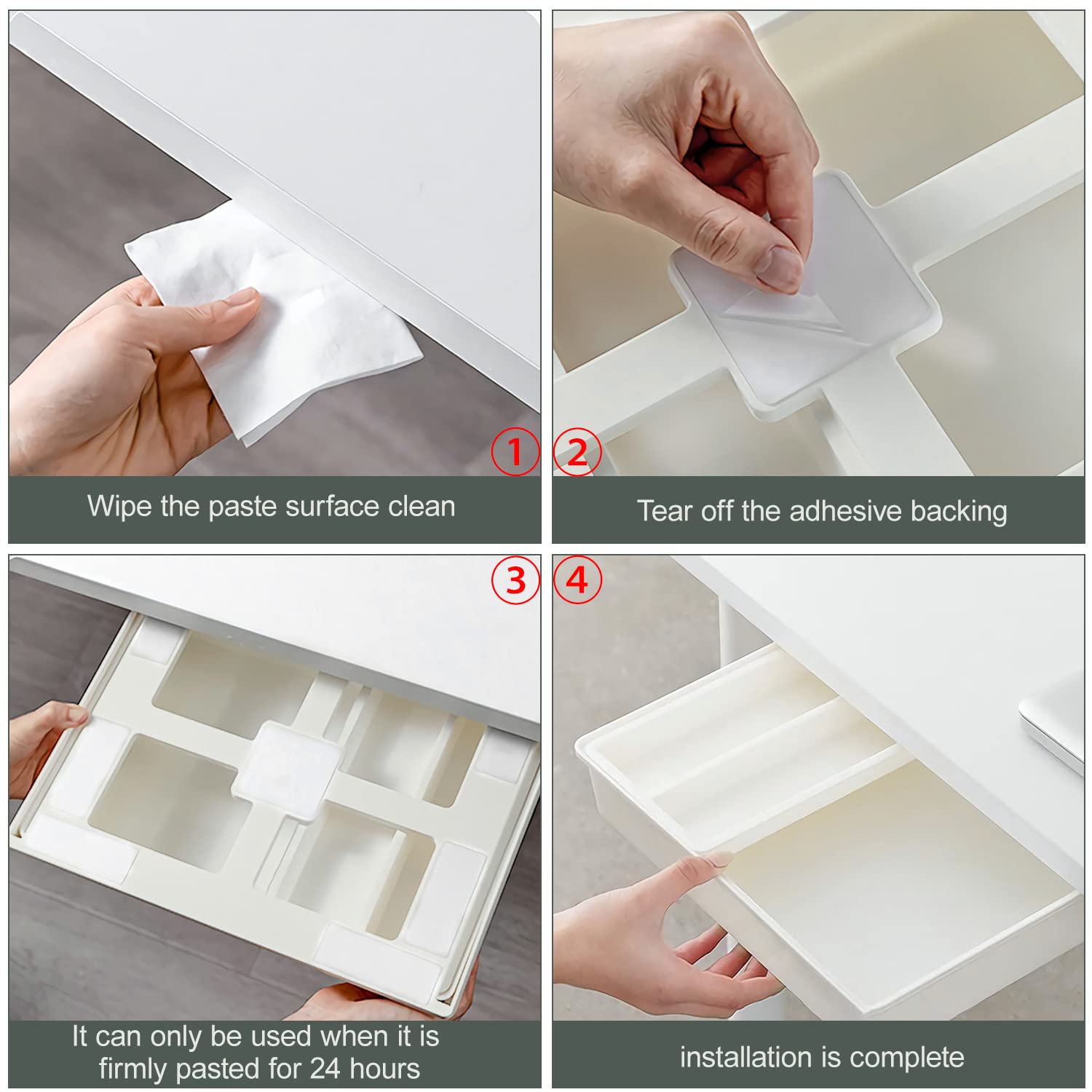 ORGANIZER SCRIVANIA TAVOLO nascosto cassetto matita desktop EUR 19,62