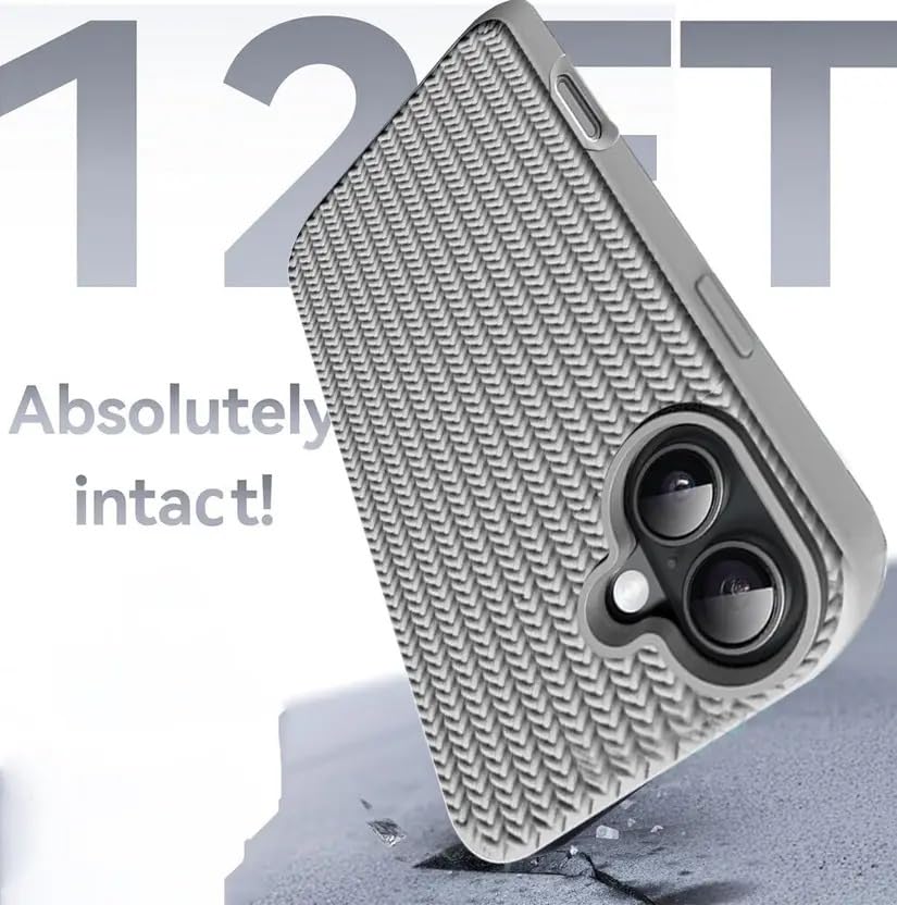 Image of Compatible with iPhone 17 | Premium Textured Microfiber Candy Protective Case | Shock-Absorbing Back Cover with Enhanced Camera Guard (Gray)
