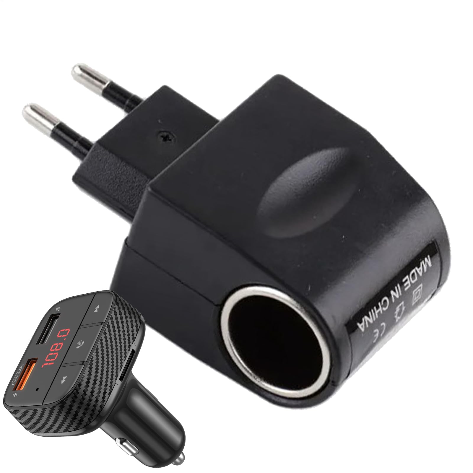 Adattatore a più leggera, adattatore per auto da 12 volt, 220 V su con display LED, convertitore leggero-AC/DC automobilistici Carader trasmettitori di radio, telefoni, autoventisilato
