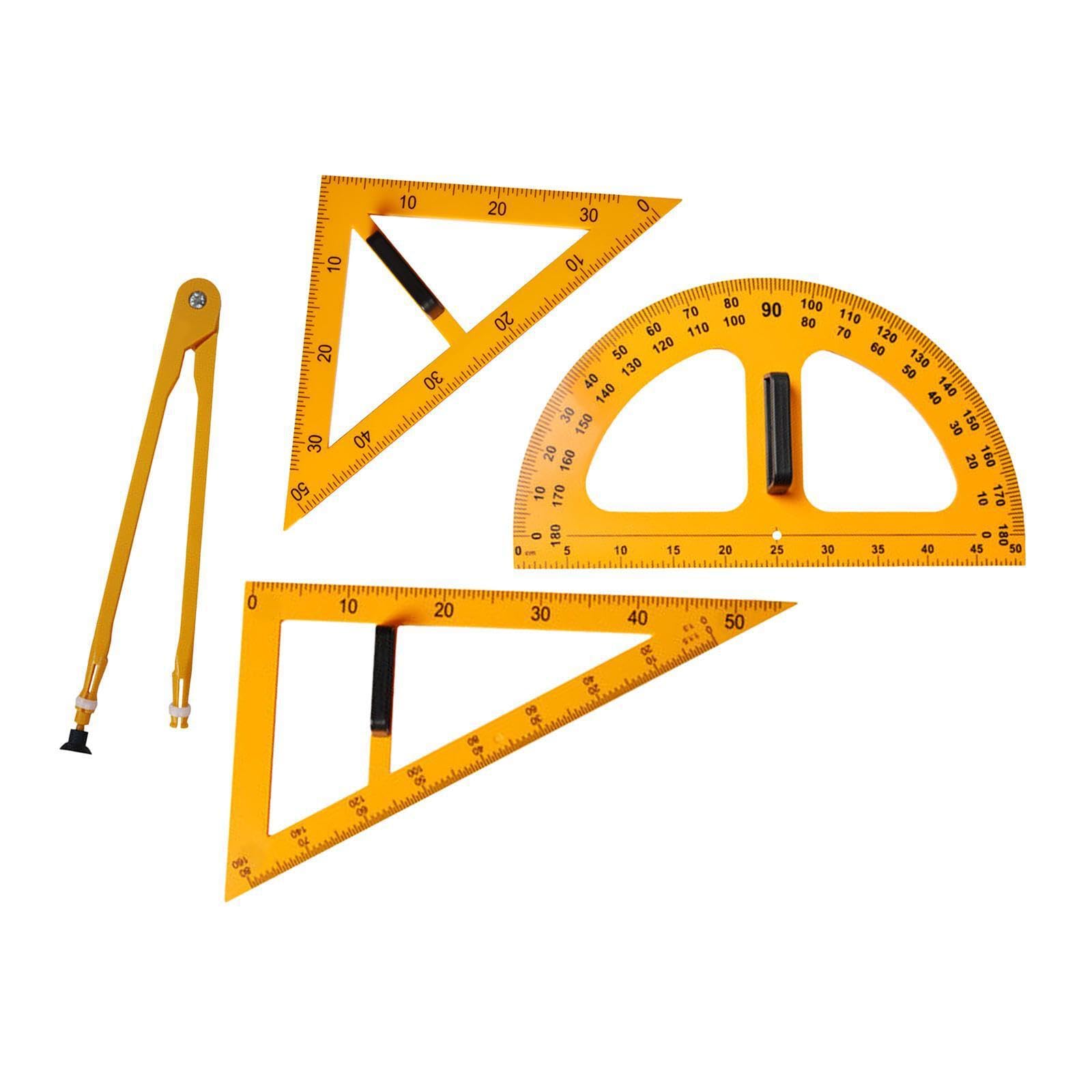 Regla multifunción para matemáticas y geometría, material didáctico de gran tamaño para dibujar lecciones de matemáticas, útiles para profesores, herramienta de