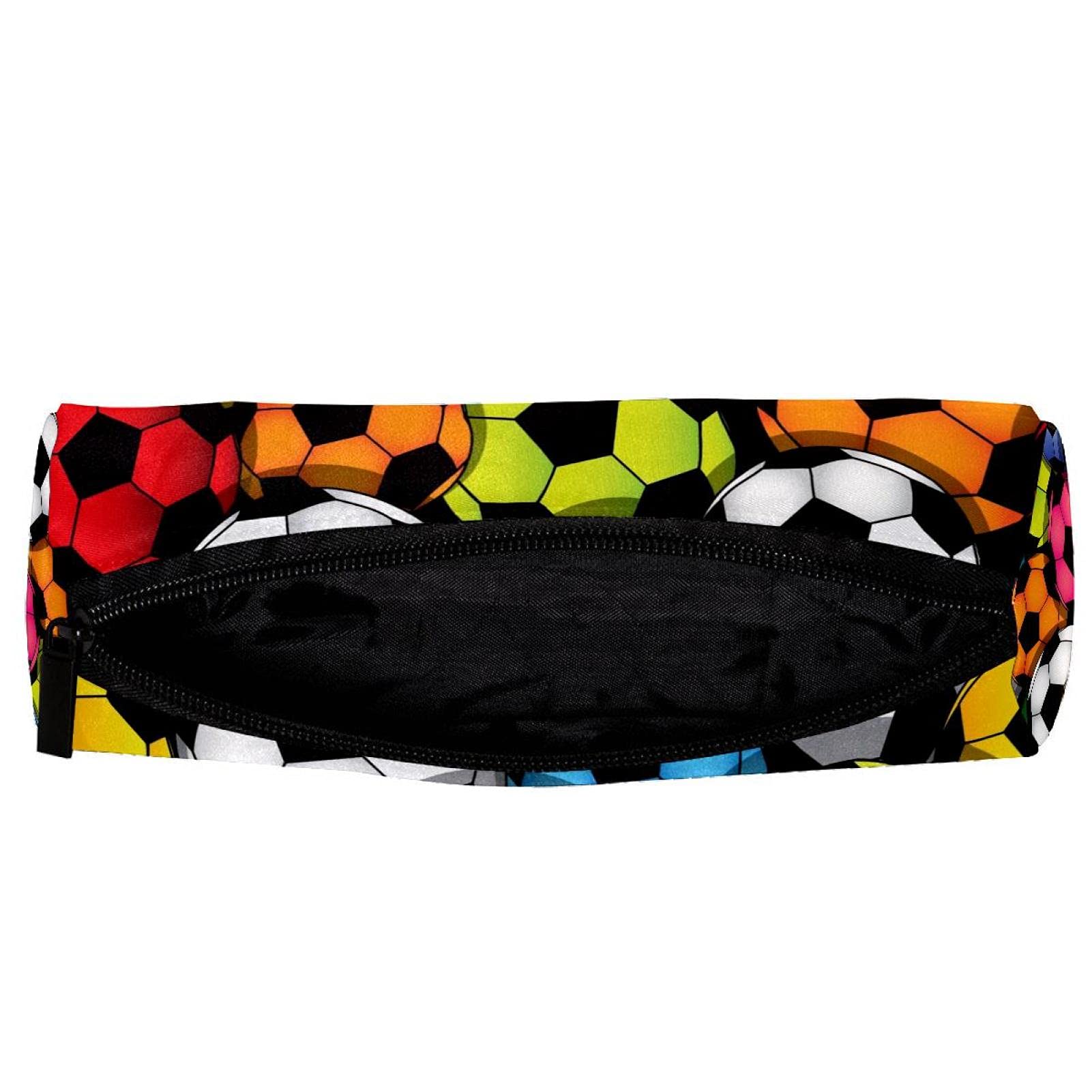 Astuccio Per Bambini Con Stampa A Sfera Da Calcio, Borsa Portapenne Con Cerniera, Tessuto Oxford