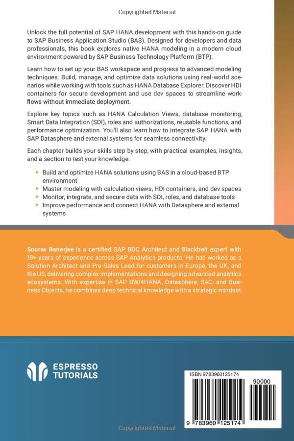 Image of SAP Business Application Studio: Comprehensive Guide for Native HANA Modeling