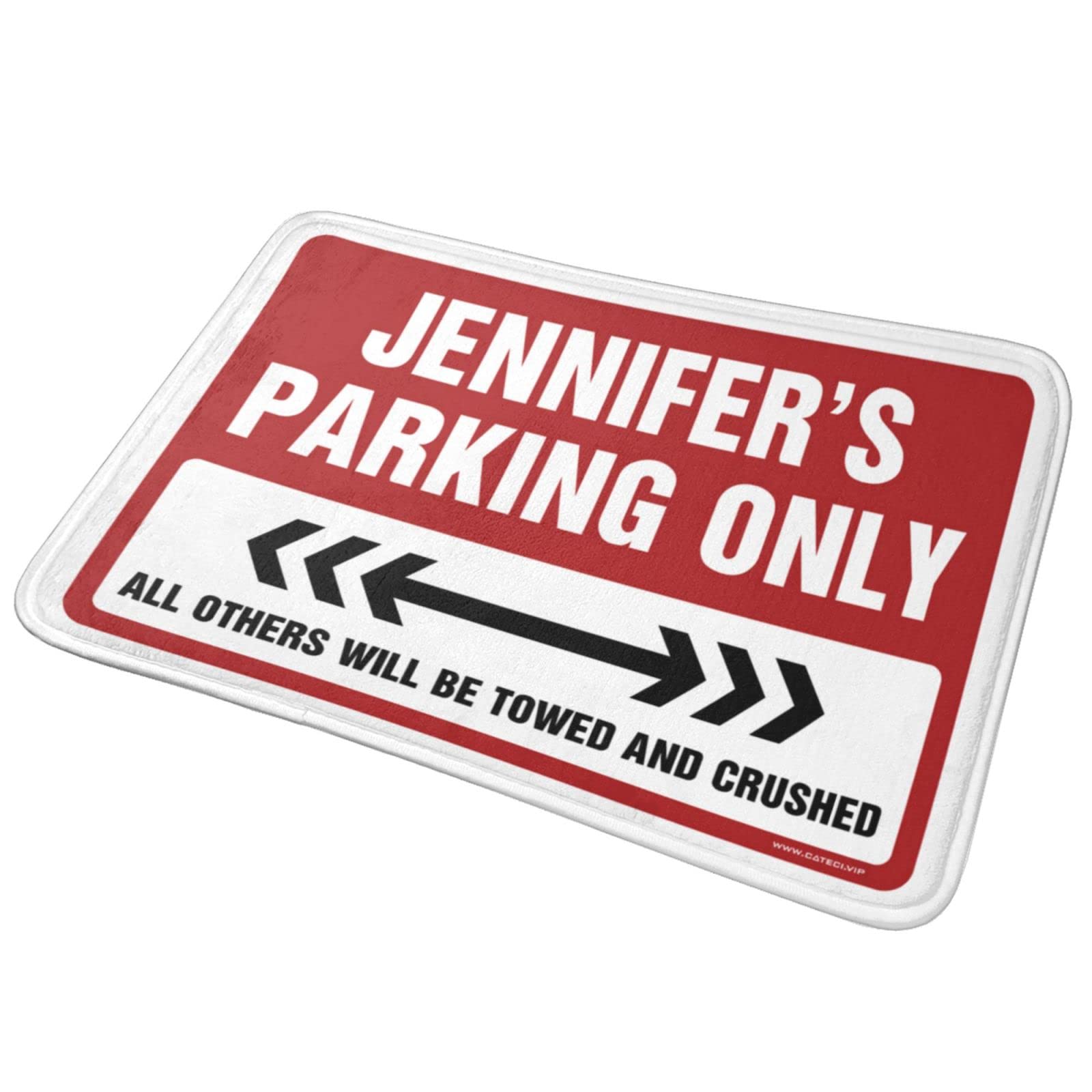 Paillasson Hello Jennifer's Parking Only - Décoration de porte d'automne - Décoration d'extérieur (65 x 90 cm)