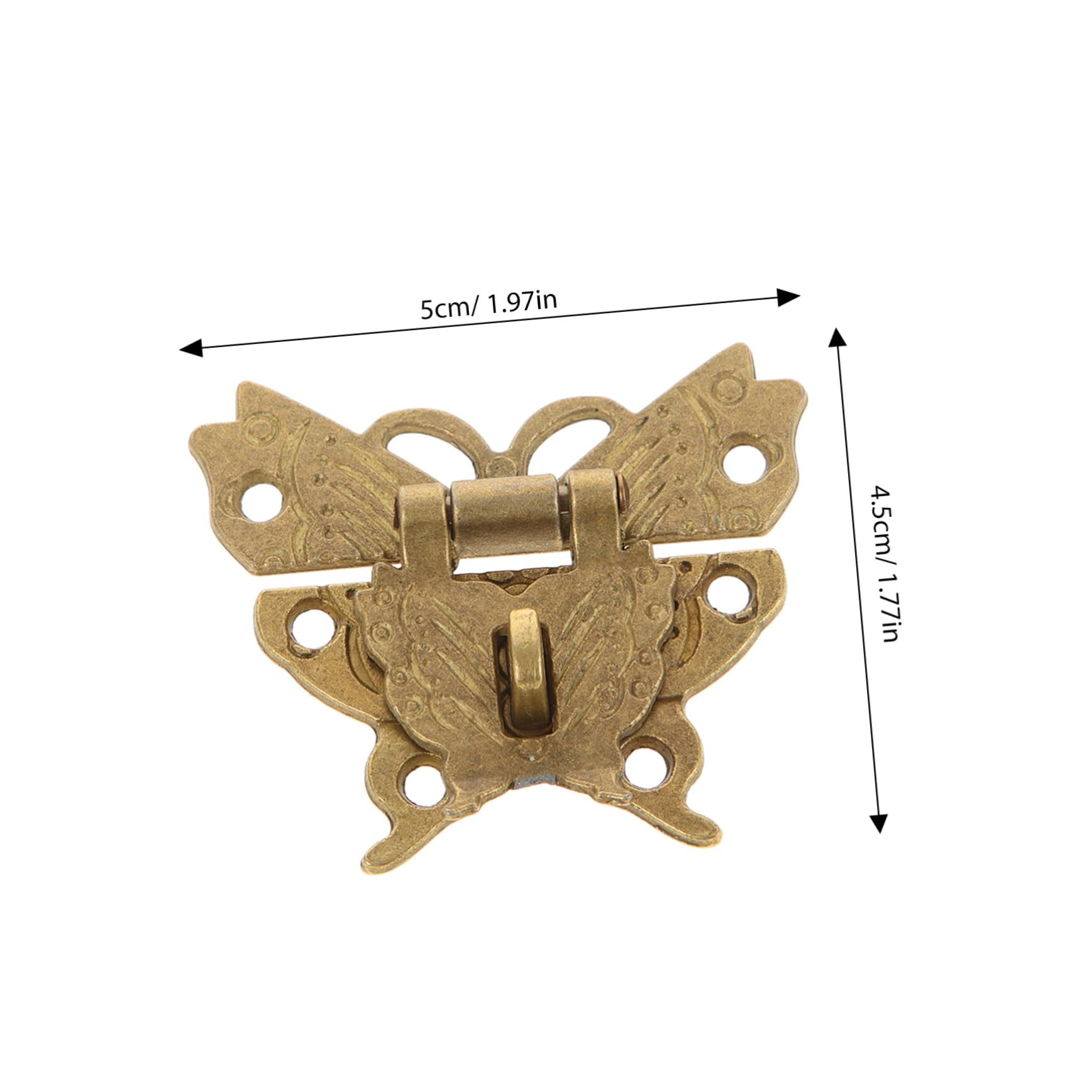 WOONEKY Safe Material Box Hasp Lock Catch Latch Small Size Jewelry Box Hasp for DIY Craft Storage