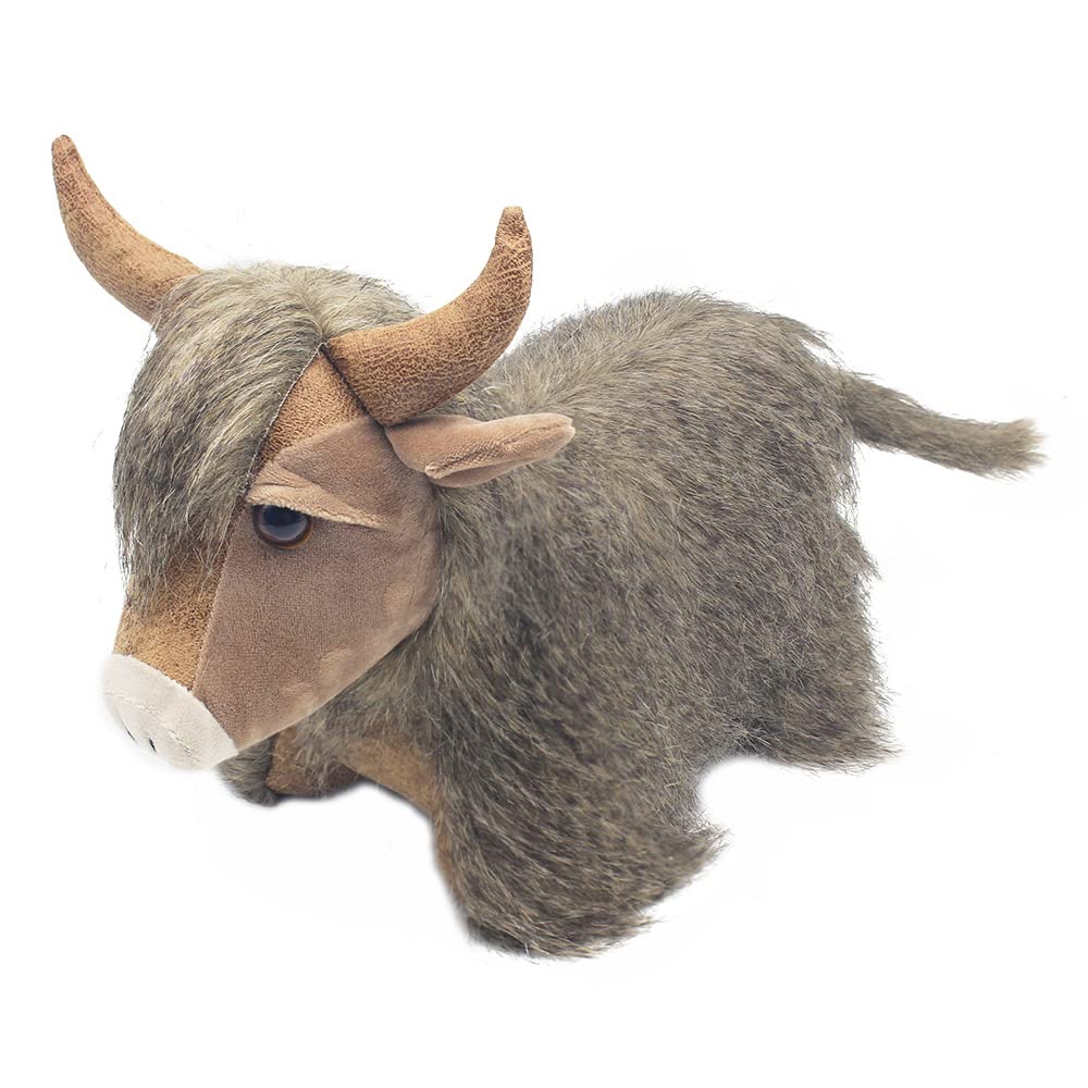 Tamersgifts Brown Fur Highland Cow Doorstop Assorted Doorstop Door Stop Stopper Filled Heavy Doorstop Faux Leather Novelty Wedge (Brown Fur Highland Cow Doorstop)