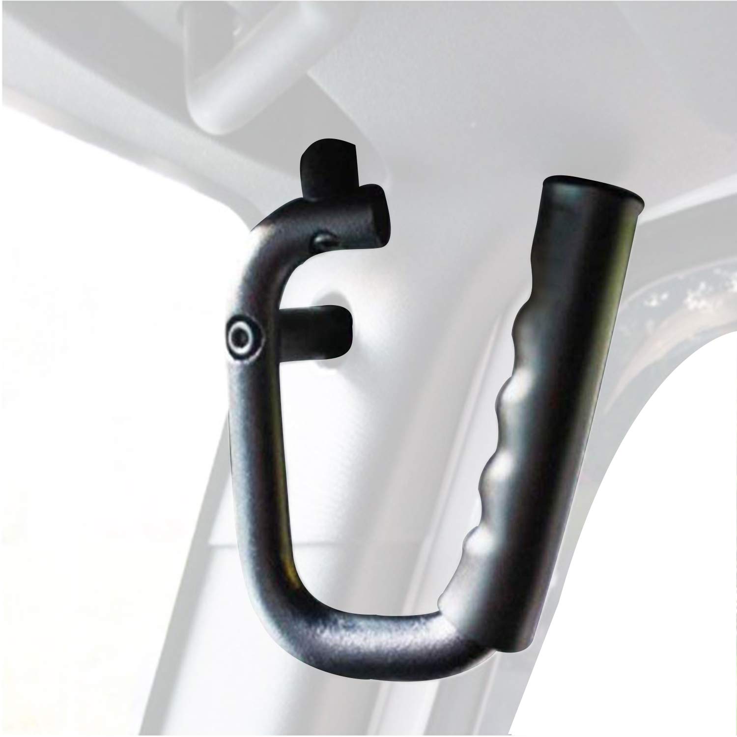 YANWEN Matte Black Front Grab Handles Grip Handle Compatible with Jeep Wrangler JK JKU Sports Sahara Freedom Rubicon X & Unlimited X 2/4 Door Roll Bar 2007-2017 -Pair