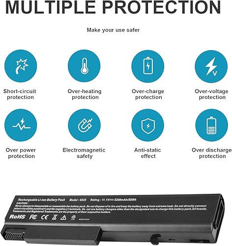 Miniatura 4 de Fancy Buying 482962-001 486296-001 HSTNN-UB69 Batería compatible con HP EliteBook 8440P 6930P 8440W ProBook 6440B 6445B 645B 6540B 6550B 6555B