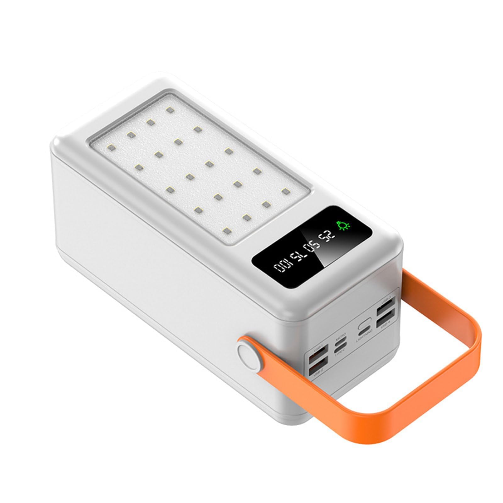 Powerbank Ultraszybki Powerbank o dużej pojemności 80000/100000/120000mAh Miliampery, przenośny zasilacz mobilny, biały, 100000mAh