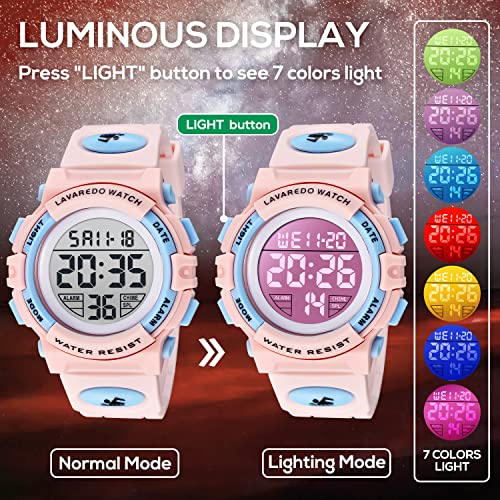 Image of Kids Watch,Boys Watch for 3-15 Year Old Boys,Digital Sport Outdoor Multifunctional Chronograph LED 50 M Waterproof Alarm Calendar Analog Watch for Children with Silicone Band,Kids Gift
