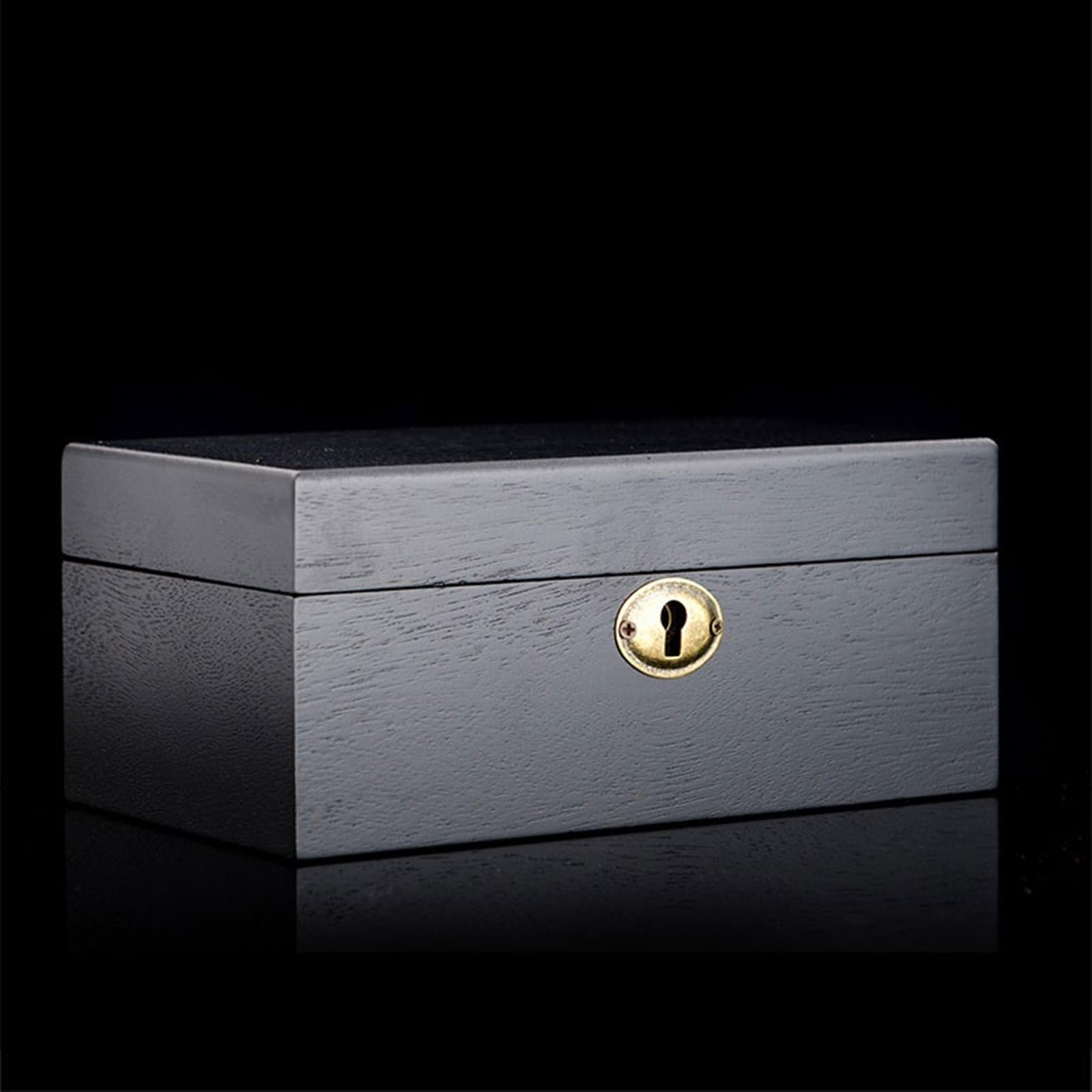 Caja de almacenamiento de relojes Caja de almacenamiento for relojes negra, caja for presentación joyas, 3 cajas for con cerradura (sin incluir relojes)