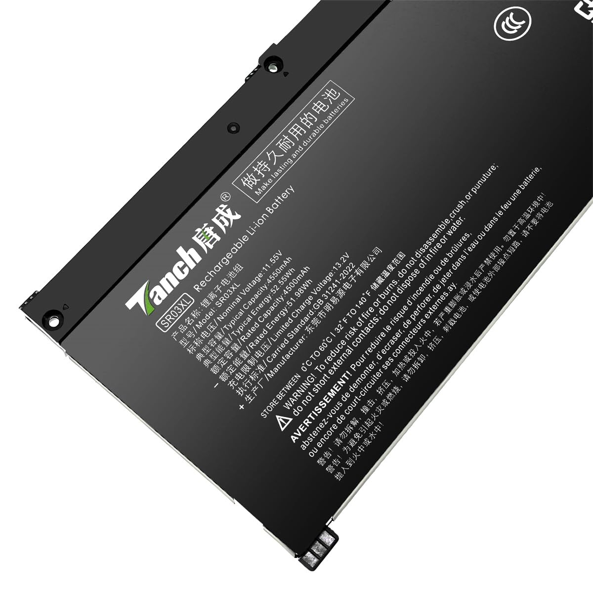 Batteria per PC portatile HP SR03XL L08855-855 L08934-2B1 TPN-Q194 TPN-C134 TPN-C133 HSTNN-DB8Q 11.55V 450mAh 52.5Wh