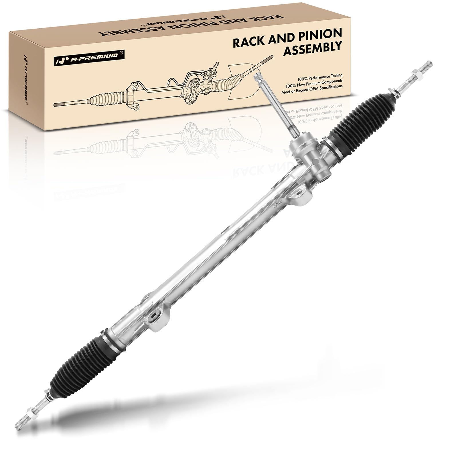 A-Premium Power Steering Rack Pinion Assembly with Inner Tie Rods Compatible with Hyundai Elantra 2008-2012 & Kia Forte 2010-2013, 2.0L