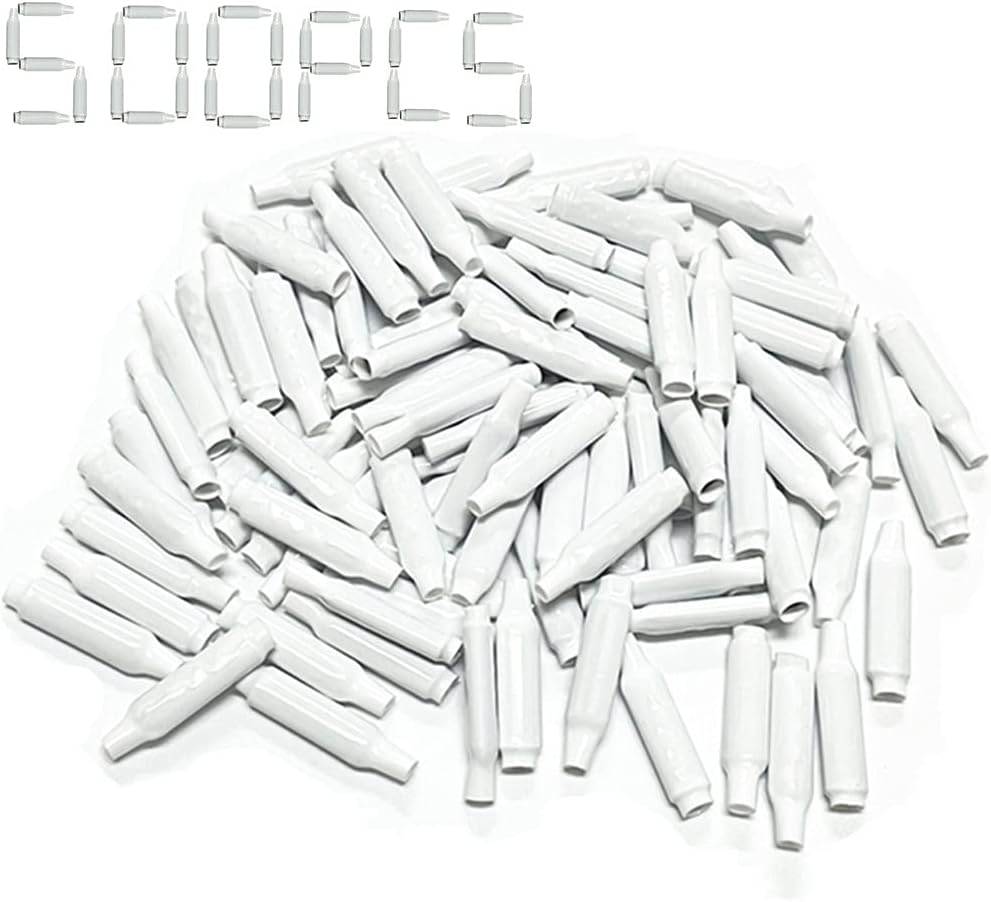Low Voltage Wire Connectors, Dry B-Connectors Wire SplicesWire Crimp Bean Type Splice for Low Voltage, White (500 PCS)