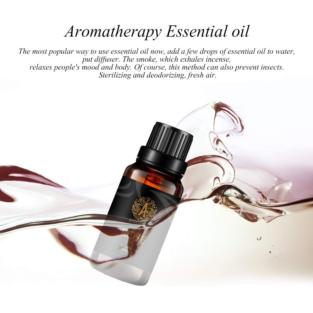 Aromatherapie Rose ätherisches Öl Set für Diffusor -Jasmin,Vetiver,Eukalyptus,Kamille Öle,7x30ml Sandelholz ätherisches Öl Kit für Luftbefeuchter, 100% reines Lavendel esential Öl