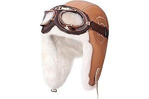 Aviator Hat with Goggles for Men - Stay Warm and Stylish While Flying High