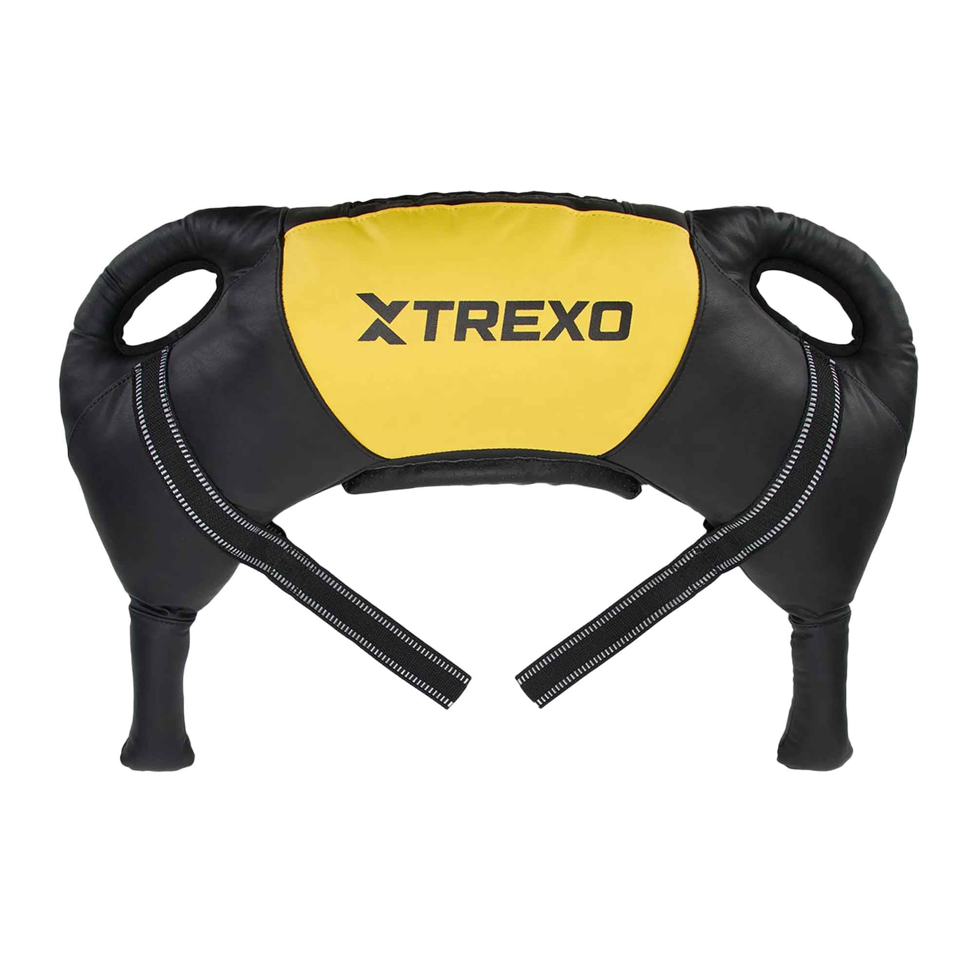 TREXO Bulgarian Exercise Bag 15 kg Entrenamiento Fuerza Fitness Resistencia Hogar y el Gimnasio Bolsa de Entrenamiento de Cuero Eco PU 73 x 40 x 19 cm Saco de Arena Entrenamiento para