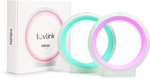LuvLink Infinity Voice v2 Send Sounds & Color - Lámpara de amistad galardonada (juego de dos, menta)