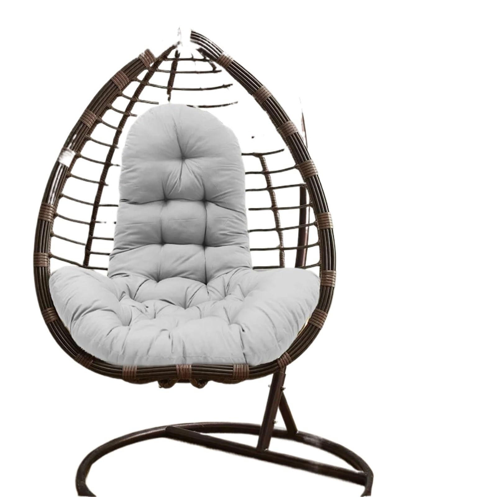 Bflcwstd Light Grey Egg Chair Cushion Hanging Egg Chair Thick Cushion Swing Pad(Light Grey)