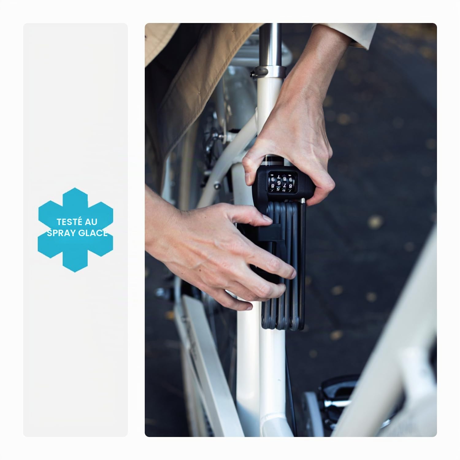 ABUS Antivol Pliable Bordo Lite 6055C - avec Support SR - Antivol à Combinaison Extra-léger, idéal pour Les vélos de Course - Niveau de sécurité 7