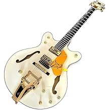 Guitare &eacute;lectrique cr&egrave;me avec double convexe gratuit et grand vibrato, touche en palissandre - Parfaite pour le rock et la guitare &eacute;lectrique