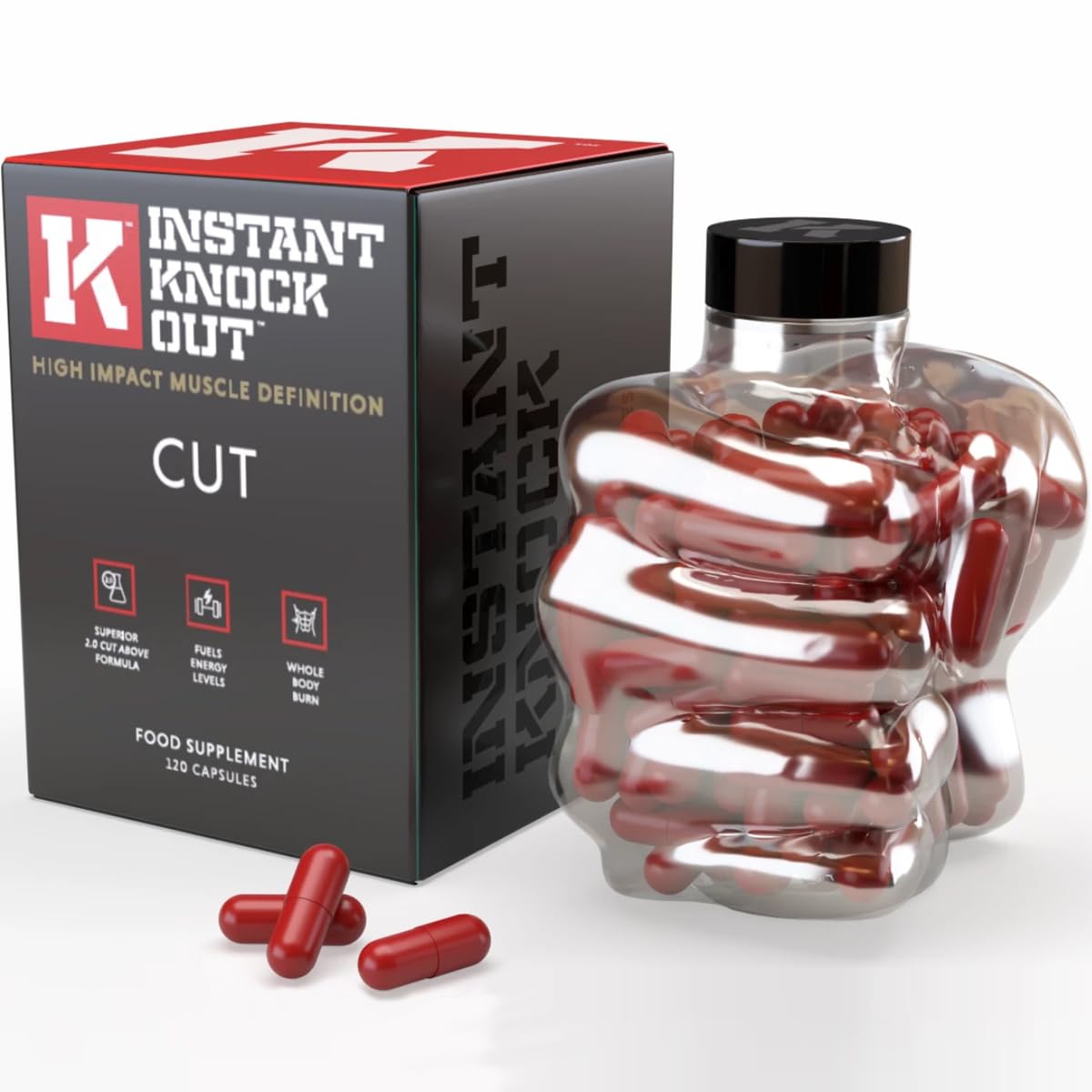 Instant Knockout Fat Burner for Men & Women - All Natural Ingredients with Glucomannan, Green Tea Extract, Cayenne Pepper Seeds and More