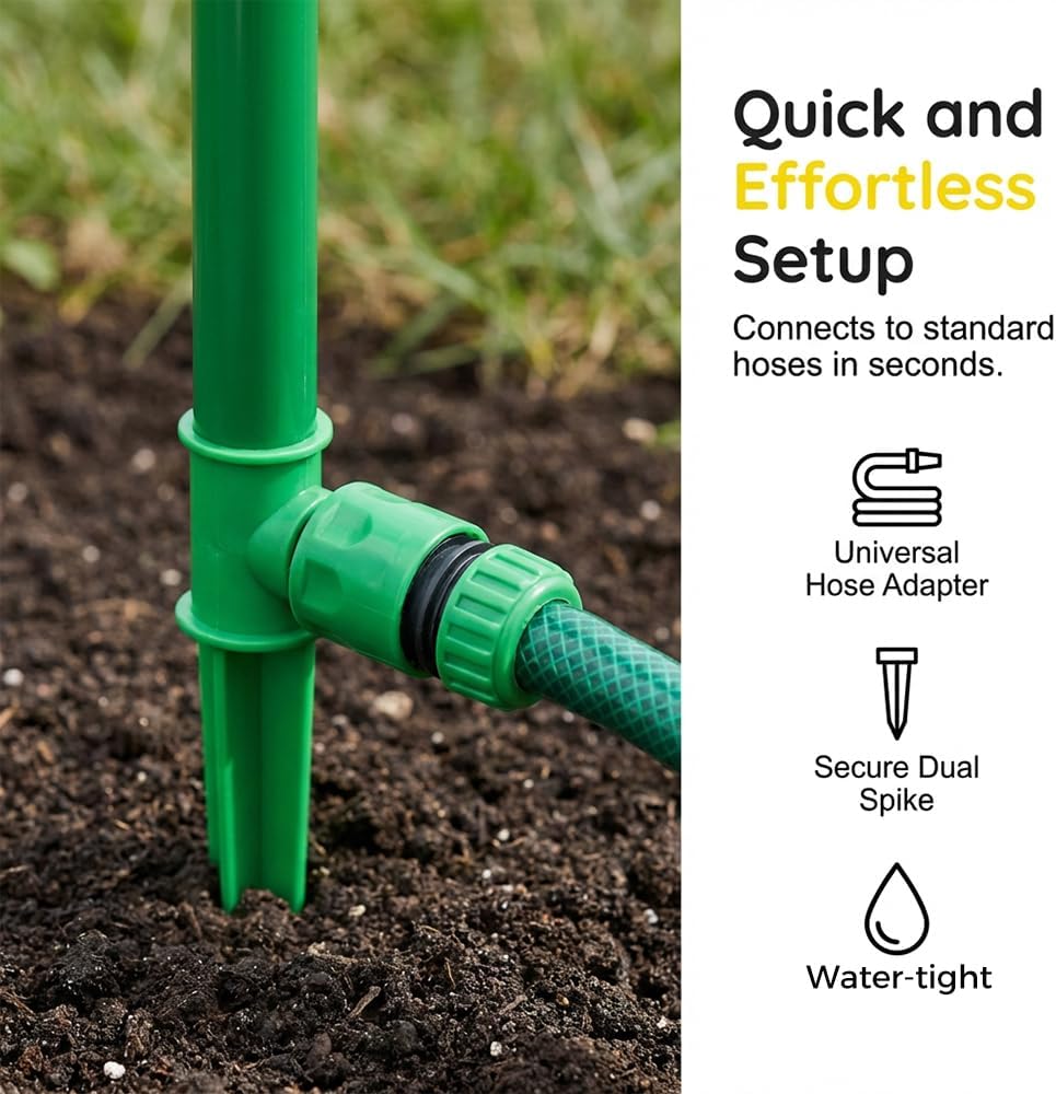 360° Rotating Dancing Flower Sprinkler, Sprinklers for Yard, Sunflower Water Sprinkler for Lawn, Yard, Garden Watering, Pet Fun, Irrigation Tool(Yellow,2)