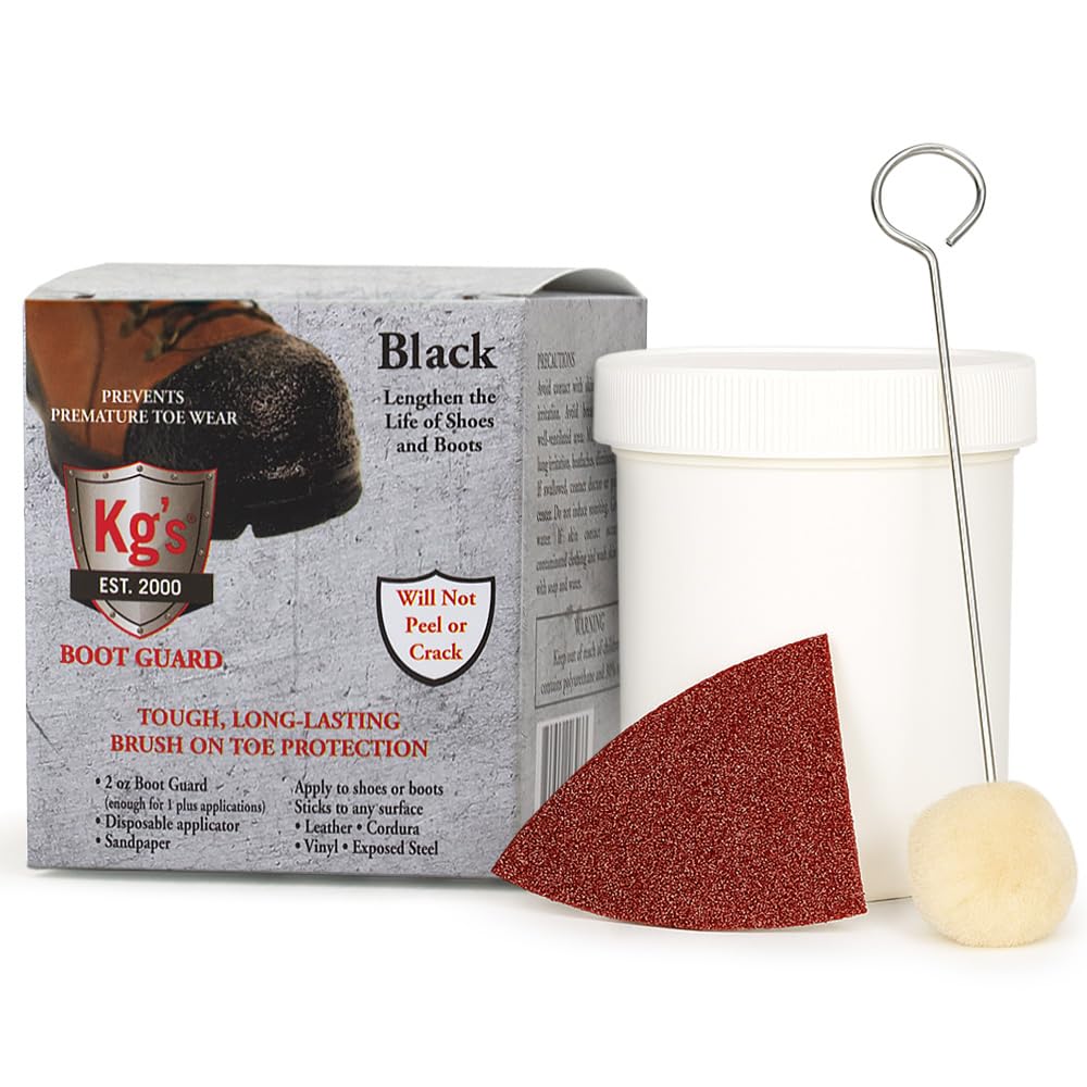 Kg's Boot Guard Brush On Toe Protection – Brush On Liquid for Tough, Long-Lasting Safety Protection on Boots
