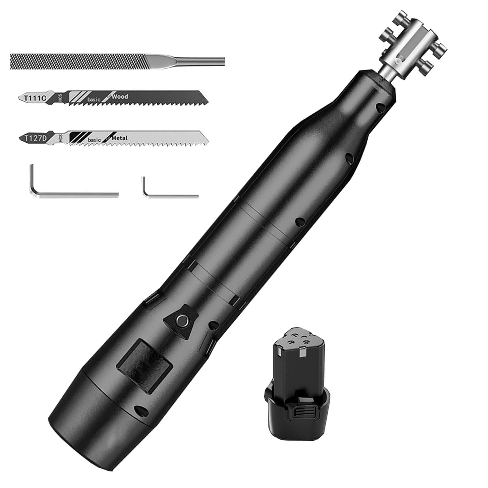 Set di Lime ad Ago,Set di Strumenti per Seghe per File Elettriche,Lame per Seghe/Lime in Acciaio Alternative,per Metallo,Lavorazione del Legno,Vetro,plastica,Modello e Fai-da-Te(4 Stili)