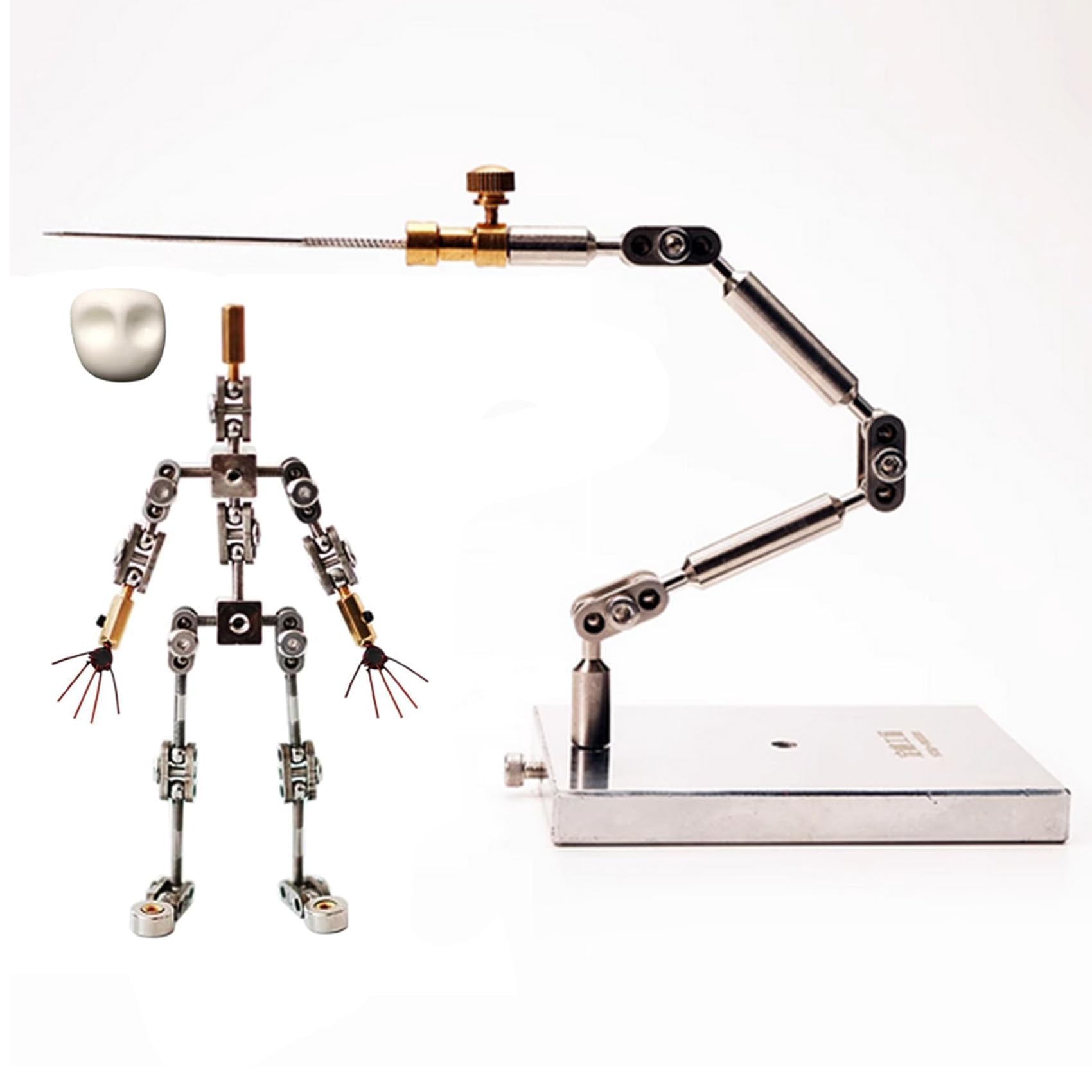 Kit d'armature en stop motion 17cm en acier inoxydable avec 5 connecteurs