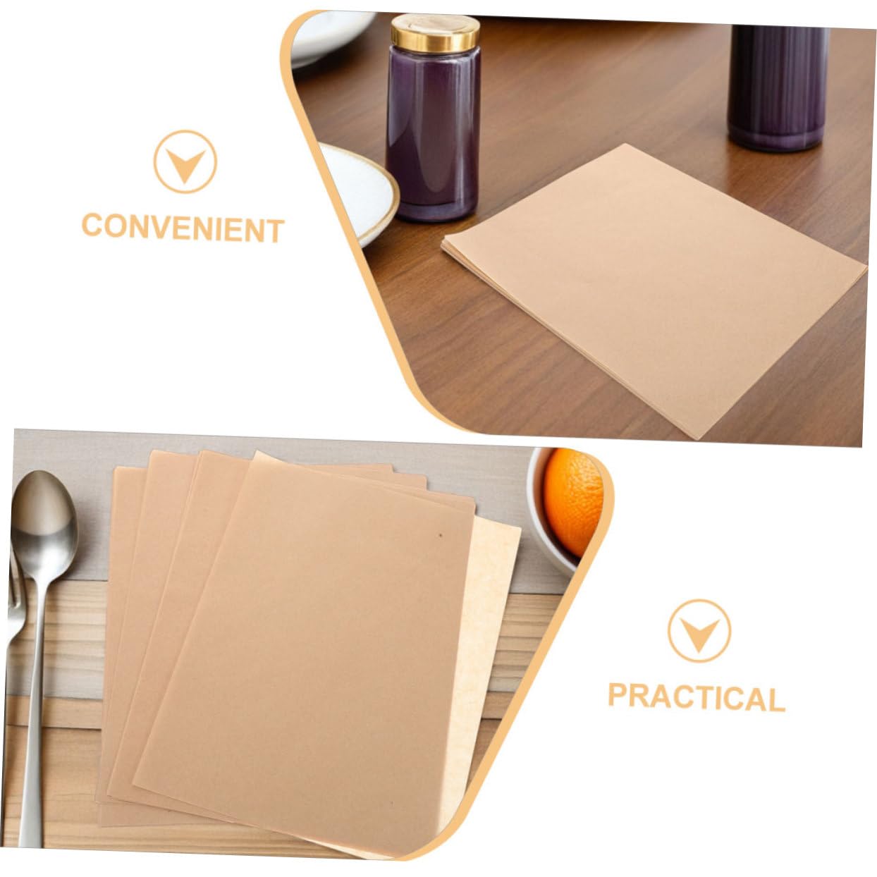 ERINGOGO 500piezas Bandeja De Horno Papel Vegetal Resistentes Grasa Papel Para Repostería Grueso Para Barbacoa Hornado y Freír