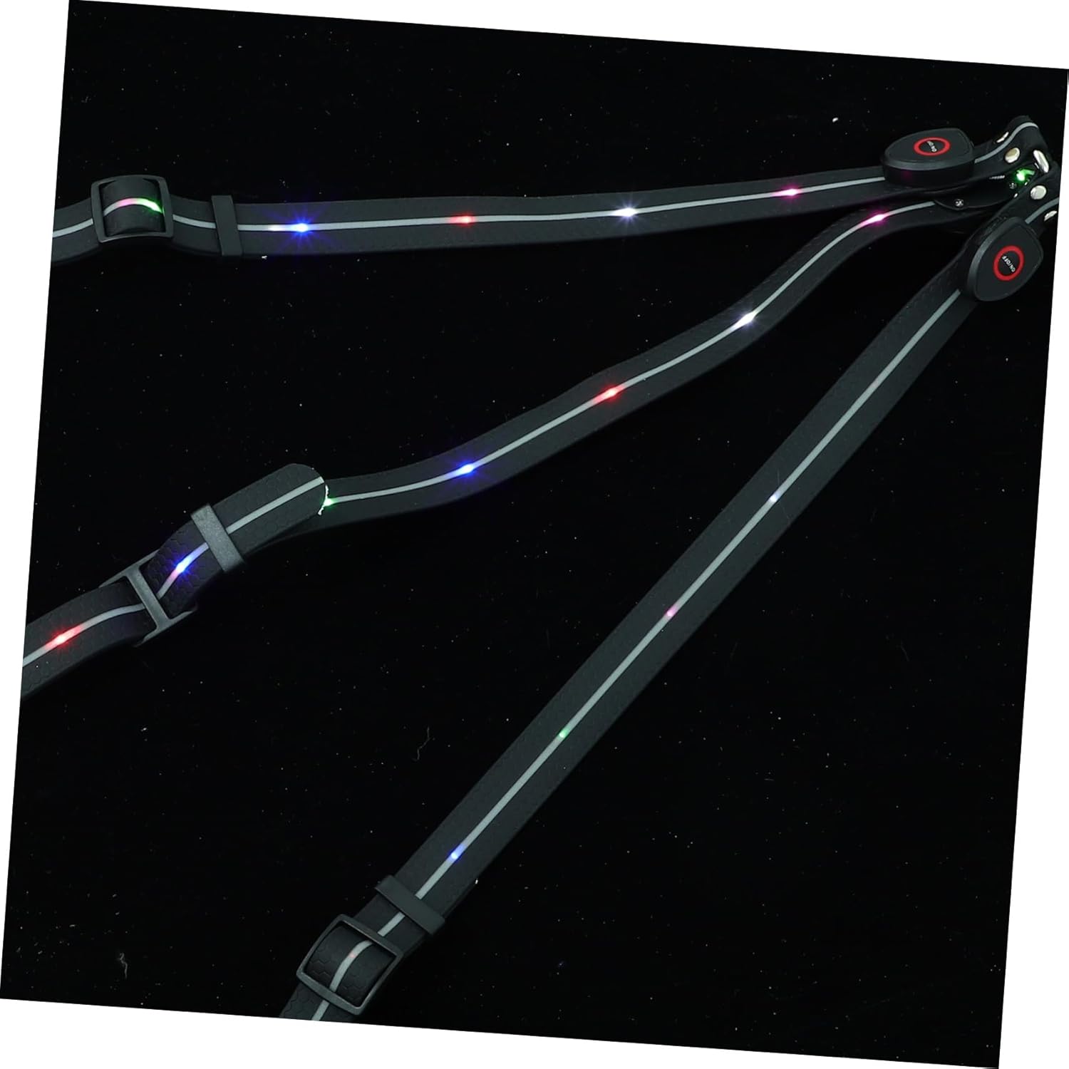 Adjustable Led Horse Breastplate Collar with Design Multi-Color Light Modes for Equestrian Safety USB Rechargeable for Night Riding