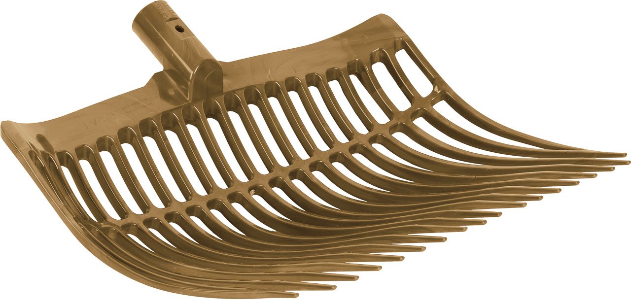 Fourche à fumier en plastique or outil ramassage crottin paille