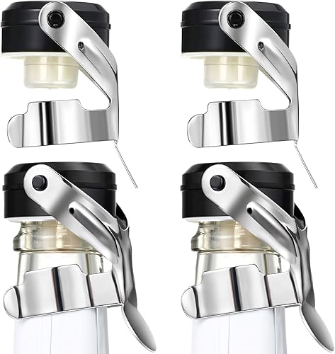 Tapones de acero inoxidable para champán de 2.71 x 1.93 pulgadas, sellador de botellas de vino, reutilizable, tapón de botella de corcho de champán