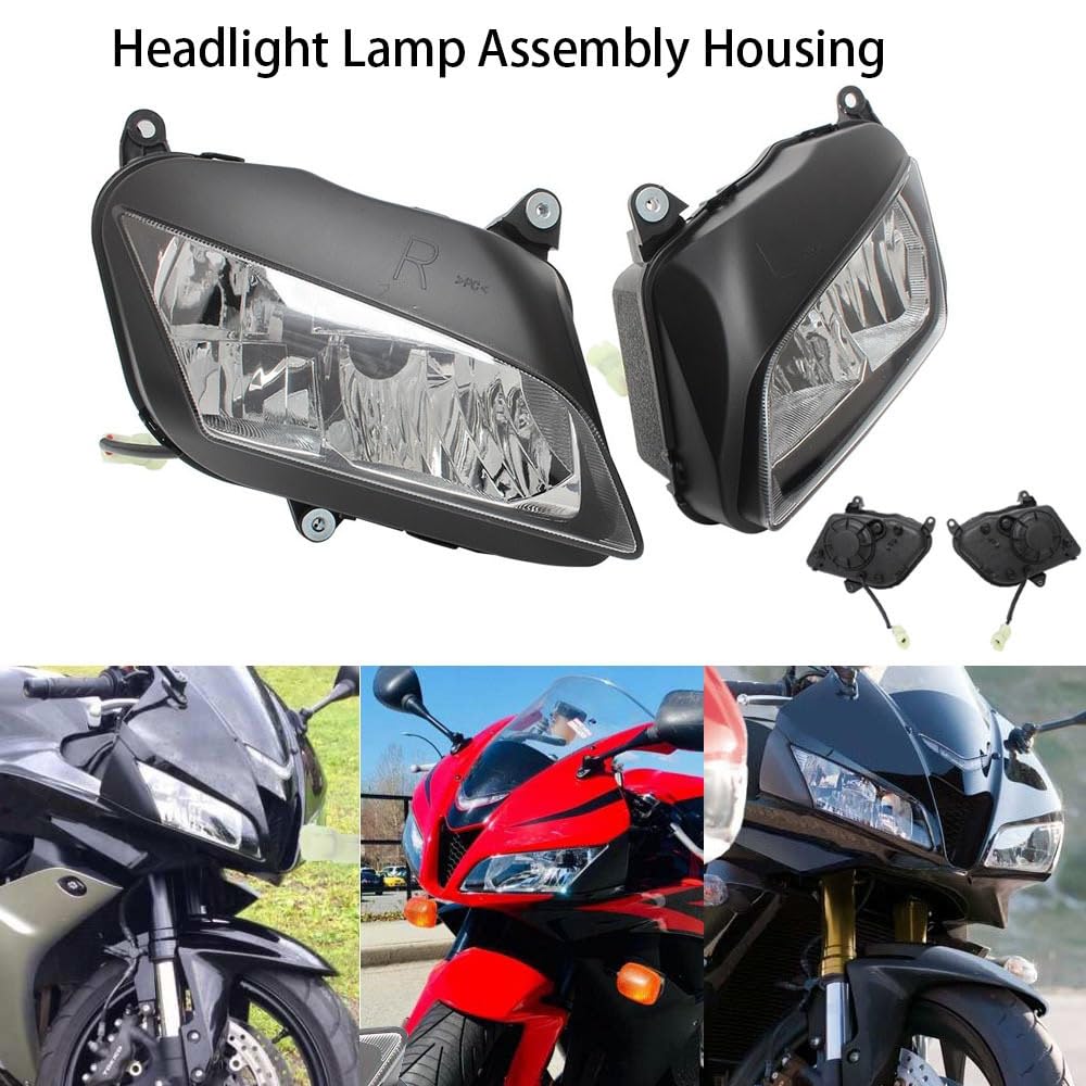 Per CBR600RR F5 2007-2012 | Kit alloggiamento gruppo lampada faro anteriore in plastica ABS Per moto
