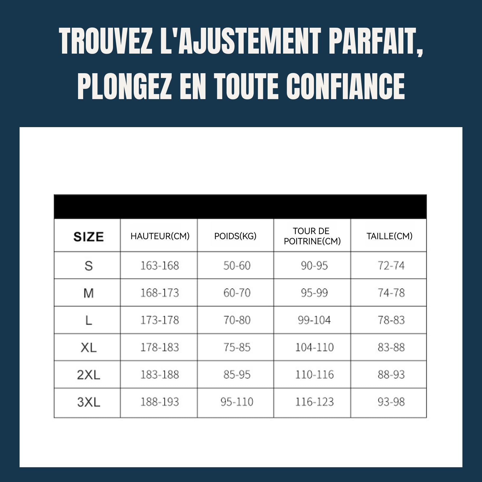 Generic Maillot de Bain Super Extensible pour Femme et Homme, Combinaison 1 Pièce avec Fermeture éclair dans Le Dos, pour La Plongée en Apnée, La Natation Sou