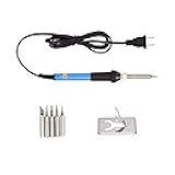 Electronics Soldering Iron Kit，60W 110V Adjustable Temperature Welding Tool Set, 5pcs Different Soldering Tips, Stand