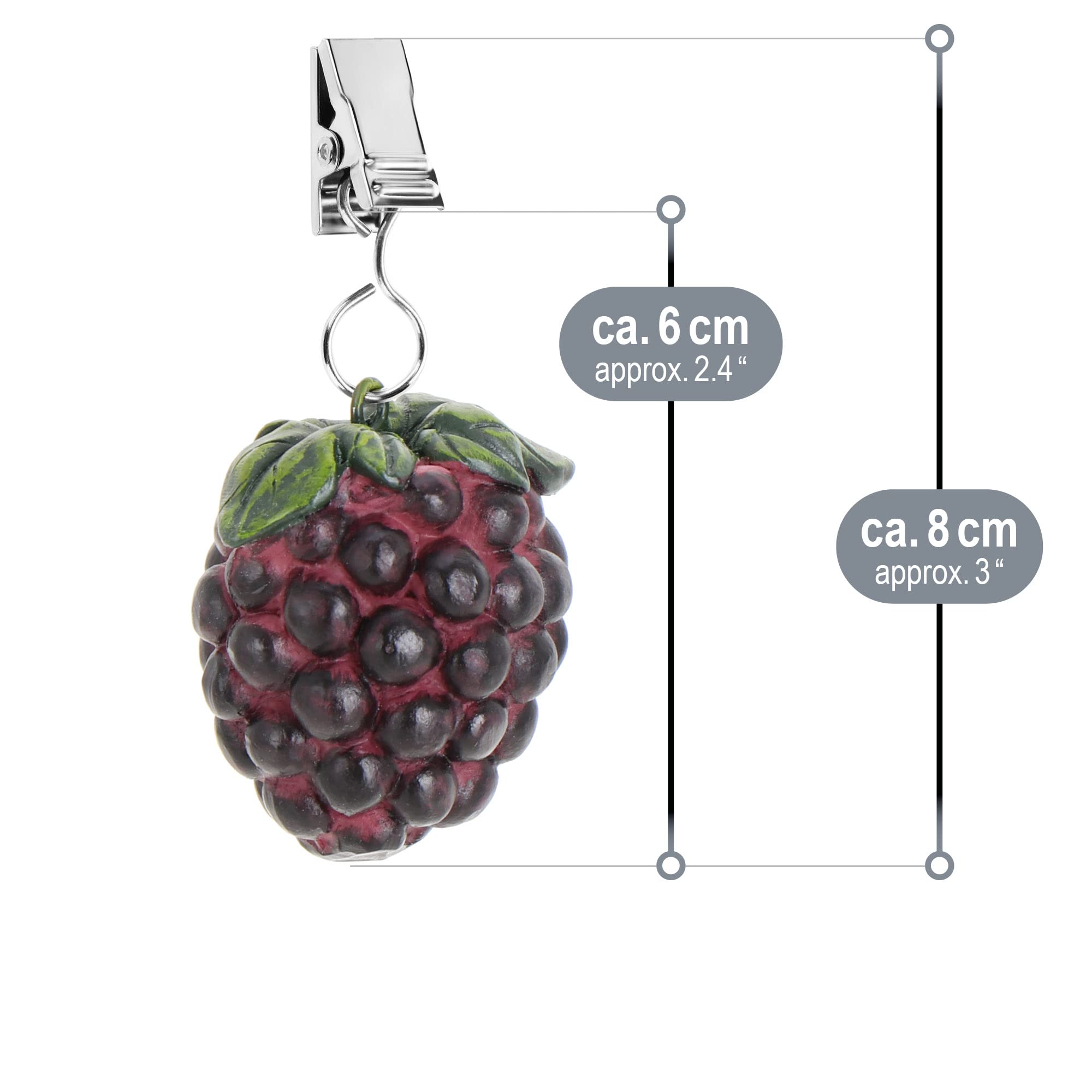 Poids De Nappe Avec Clips - Lot De 8, Design Mûre, Résistant Aux Intempéries - Pour Terrasse, Jardin, Balcon - Environ 40 G Chacun