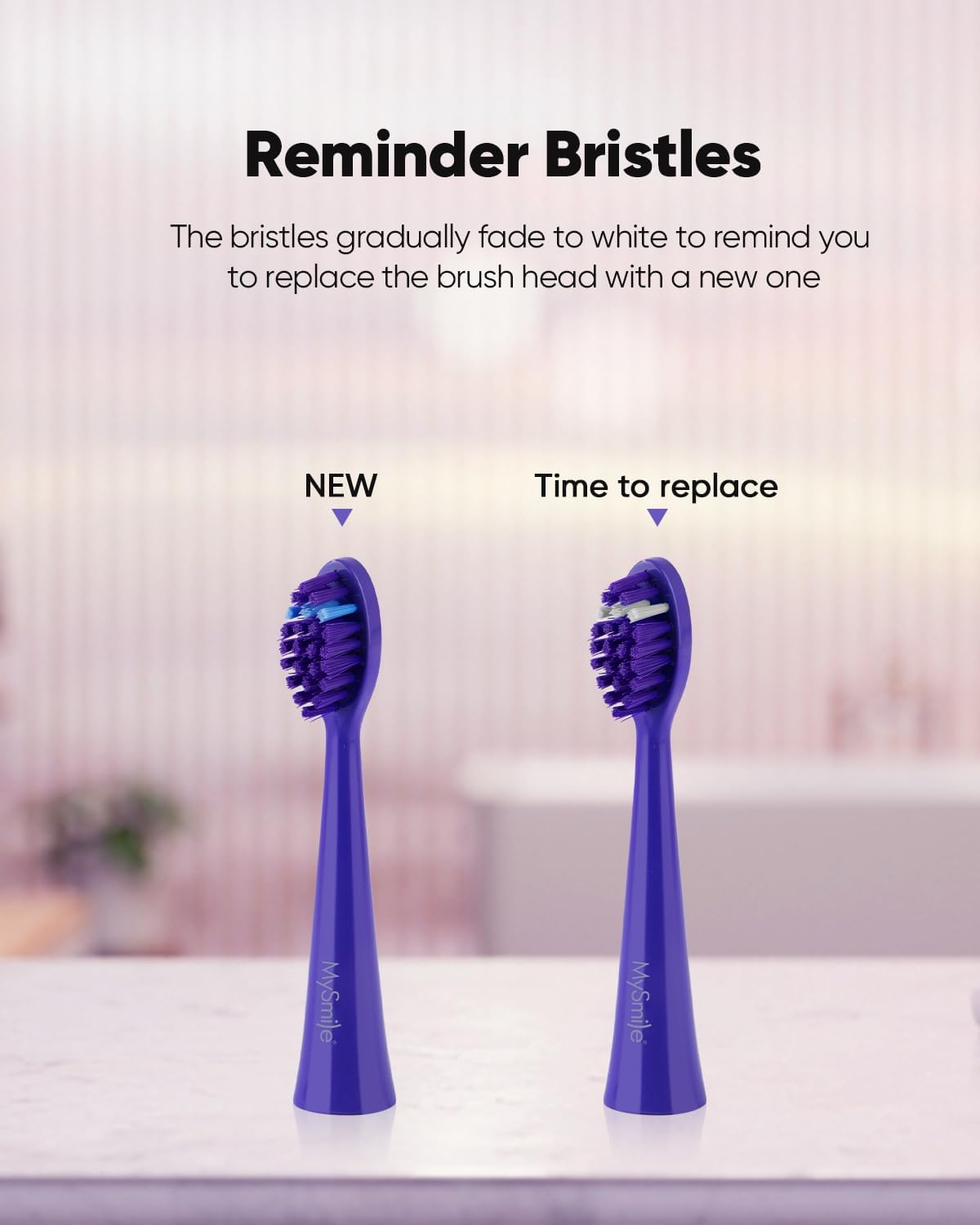 MySmile DY156 Electric Toothbrush for Adults with 3 Brush Heads and Replacement Heads, 3 Packs (Blue)